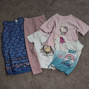 GAP Kids Pajama Set - Pink, Blue, and White